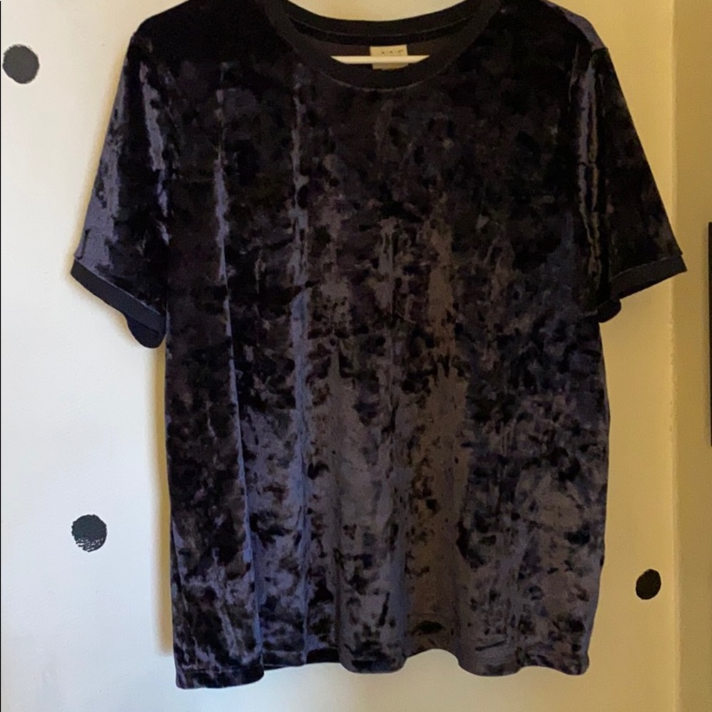 A New Day Velvet Short Sleeve Top